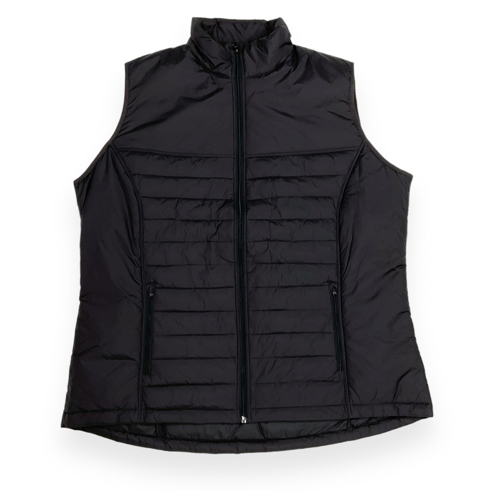 Tri Mountain Vest Mens 2XL Adult Black Quilted Windbreaker Zip Pockets NWT - Picture 1 of 9